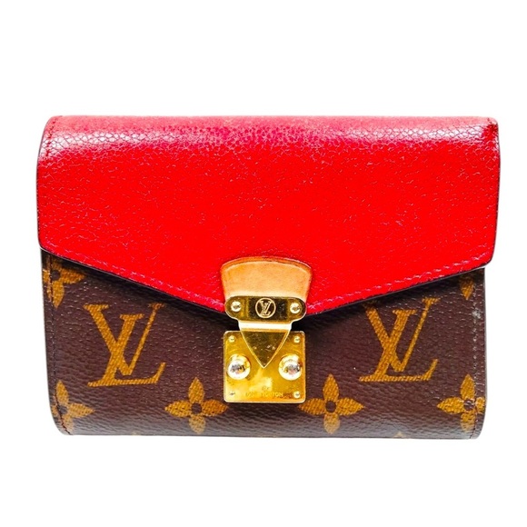 Louis Vuitton Accessories - Louis Vuitton Red and Brown Monogram Wallet